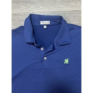Peter Millar Summer Comfort The Country Club Brookline Golf Polo Shirt XL Blue